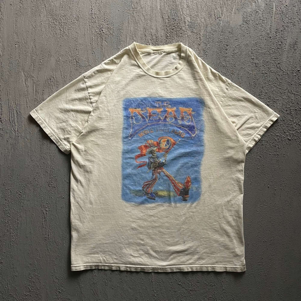Vintage Wave That Flag Tour T-Shirt Men Large White 2000s The Dead